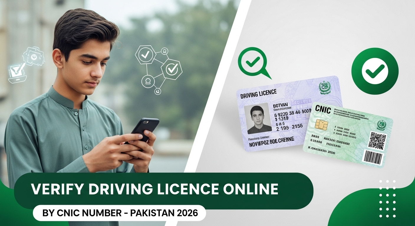 Driving License Verification Online by CNIC Number Pakistan