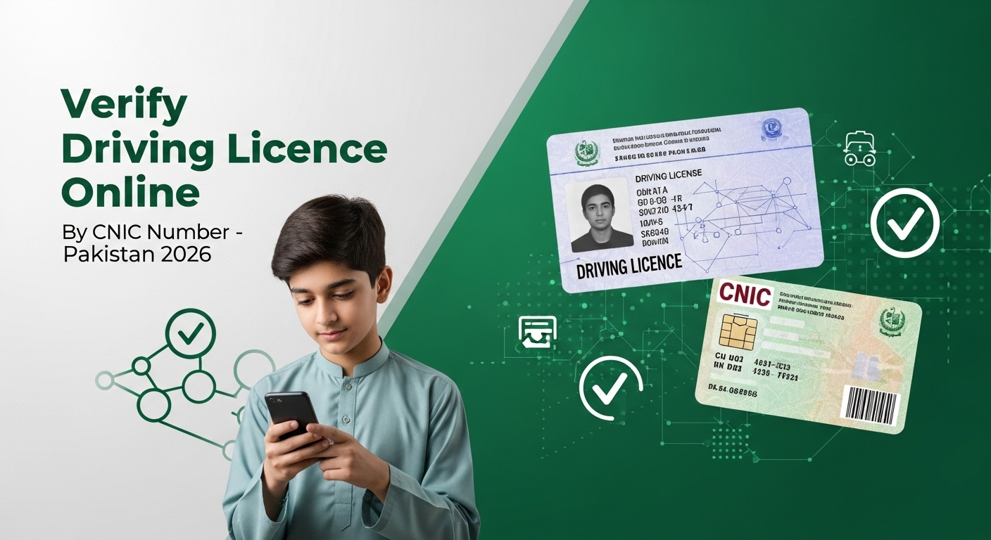 Driving License Verification Online by CNIC Number Pakistan