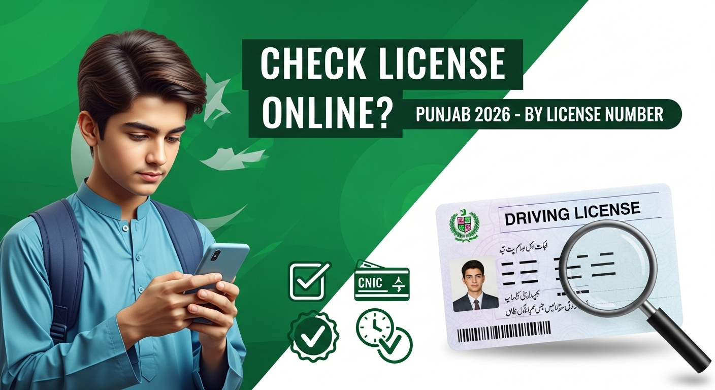 Punjab Driving License Online Check by License Number