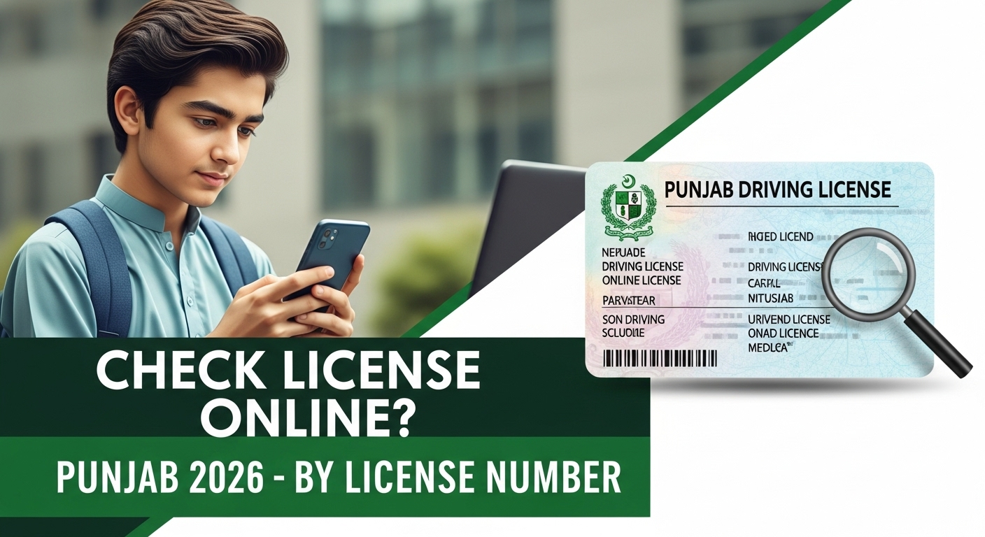 Punjab Driving License Online Check by License Number